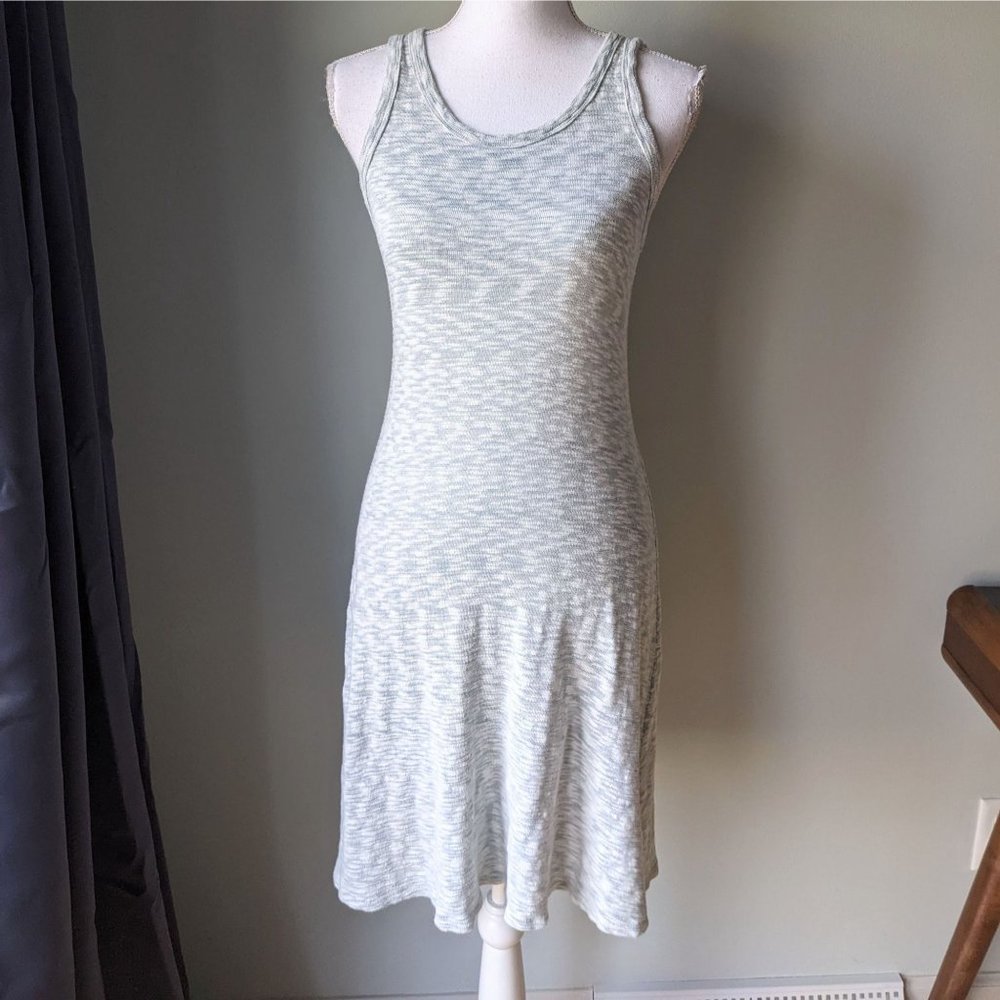 Anthropologie Sol Angeles XS Space Dyed Textured Stretch Dress Aqua Green 167